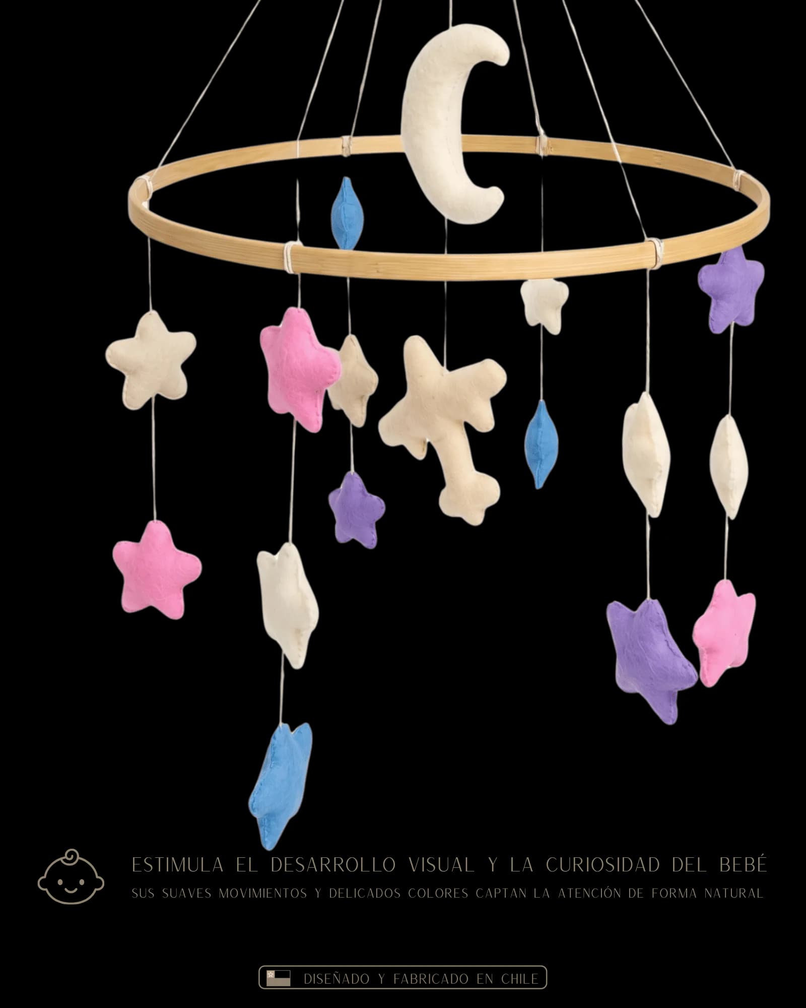 Baby Mobile - Estrellas y luna - Vista 1